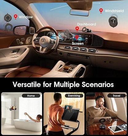 Upgraded 360° Adjustable  Vacuum Magnetic Suction Phone Holder – Strong Grip, Sleek Design